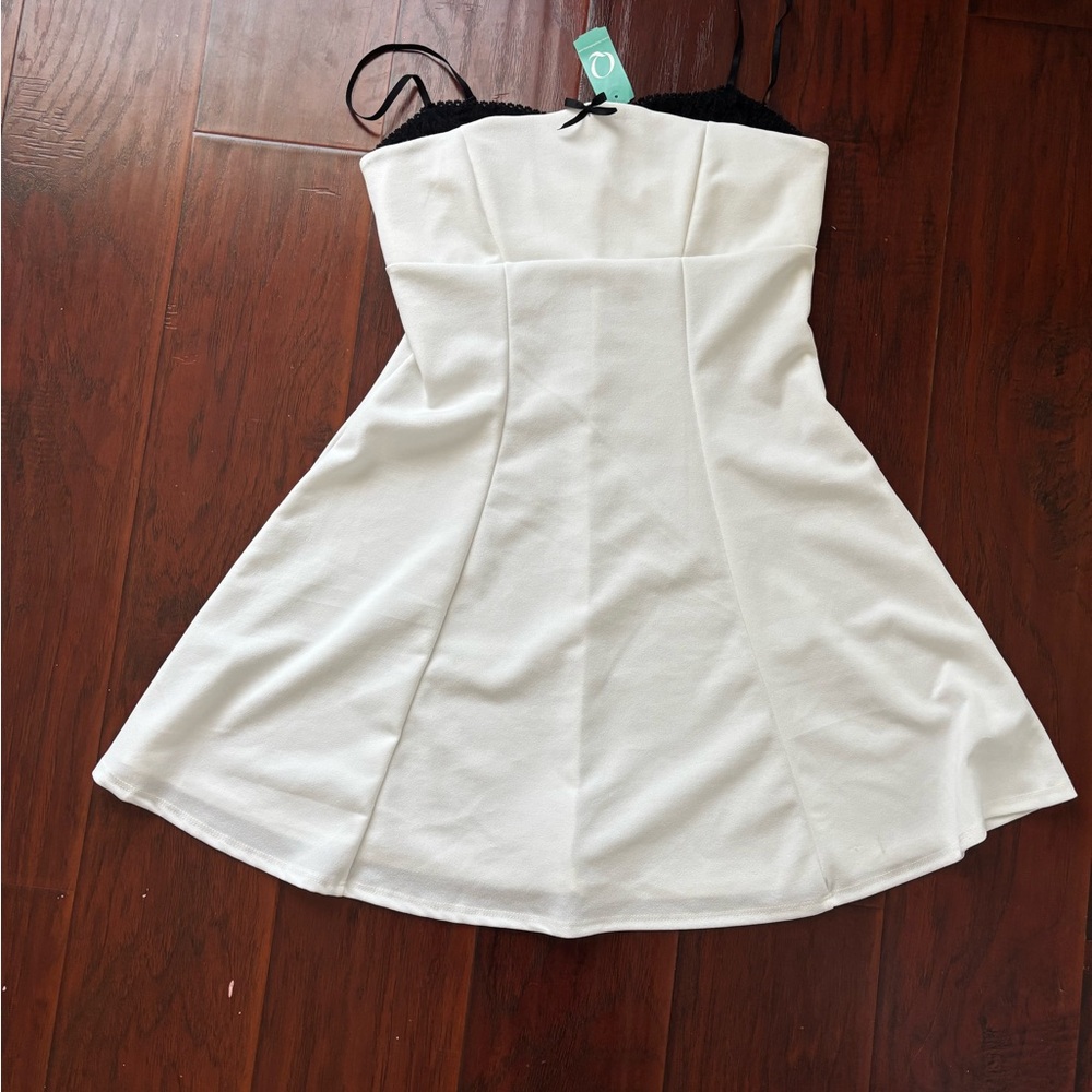 Cream Strapless A-Line Dress Cocktail